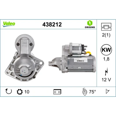 Kuva VALEO 438212 Starttimoottori 12 1,8 10 NEW ORIGINAL PART OPEL: Combo C Van / Farmari, Astra H Caravan, Hatchback