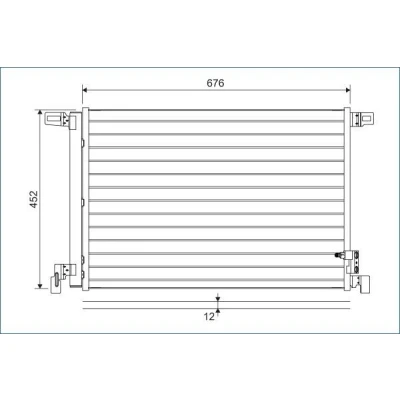 Kuva VALEO 822609 Ilmastoinnin Lauhdutin Vedenerottimella Alumiini 452