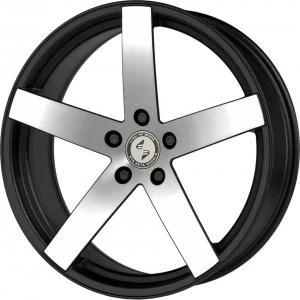 Kuva EtaBeta Uros K S Matt Black Polished 9.5x19 5/112 ET35 B78.1 Alumiinivanteet
