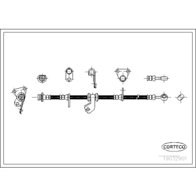 Kuva CORTECO 19032901 Jarruletku Etuakseli 683 HONDA: CIVIC 5 Stufenheck