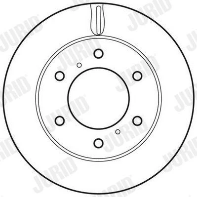 Kuva JURID 562695JC Jarrulevyt 294 28 6 Tuuletettu pinnoitettu ilman ruuveja MITSUBISHI: L200 / Triton V Pick up, Pajero Sport 1 SUV