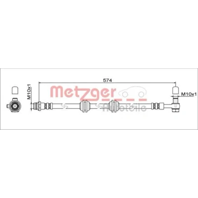 Kuva METZGER 4111755 Jarruletku Taka akseli, vasen 574 M10x1