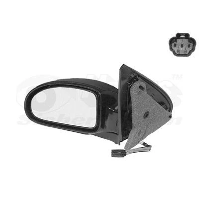 Kuva Ulkopeili Van Wezel 1858807 Vasen Musta Peili, kokonainen, Kupera, sähkö peilinsäädölle, Lämmitettävä FORD: Focus Mk1 Hatchback