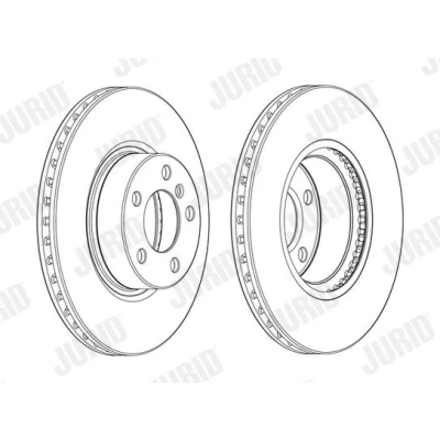 Kuva JURID 562891JC 1 Jarrulevyt 328 28 5 120 Tuuletettu pinnoitettu Ruuveilla BMW: X3, X4