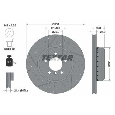 Kuva TEXTAR PRO+ 92266925 Jarrulevyt BMW: 3 Touring, Sedan, Coupe