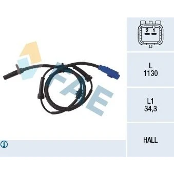 Kuva Tunnistin, kiertonopeus, Etuakseli Citroën C2, C3 I, pluriel, Peugeot 1007 OE 4545 97, 4545.97, 96 387 201 80