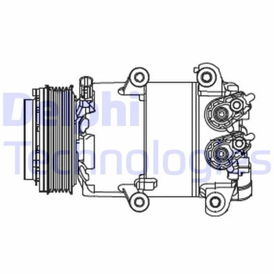 Kuva DELPHI CS20466 Ilmastoinnin Kompressori VS16 PAG 46 FORD: FIESTA 6, FOCUS 3 Turnier