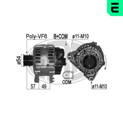 Kuva ERA 209317A Laturi 14V 150A FORD: FOCUS 3 Turnier, C Max 2, KUGA 2