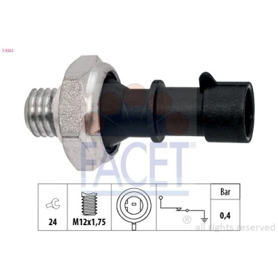 Kuva FACET 7.0222 Öljynpaineanturi M12x1,75 0,4bar OPEL: Astra K Sports Tourer