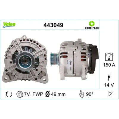 Kuva Kolmivaiheinen laturi VALEO 443049