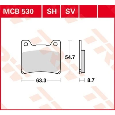 Kuva TRW Sinter Street MCB530SV Jarrupalat