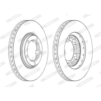 Kuva FERODO PREMIER Coat+ disc DDF1404C Jarrulevyt 254 24 5 Tuuletettu pinnoitettu ilman ruuveja HYUNDAI: H 1 Van
