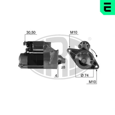 Kuva ERA 220209A Starttimoottori 12V 0,8kW 8 30 50 74mm