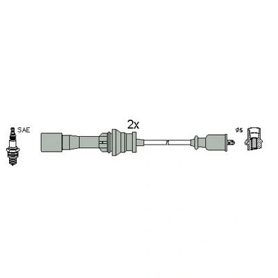 Kuva HITACHI 134953 Sytytysjohto MAZDA: 323 F 6