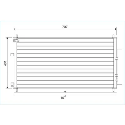 Kuva VALEO 822593 Ilmastoinnin Lauhdutin Vedenerottimella Alumiini 401