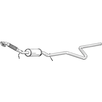 Kuva Keskiäänenvaimentaja FORD FIESTA V, FUSION, MAZDA 2 OE 1140451, 1146860, 1356024