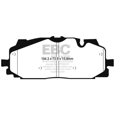 Kuva EBC Brakes DP42277R Jarrupalat Etuakseli AUDI: Q7, A6 C7 Avant, Q5, VOLKSWAGEN: Touareg III