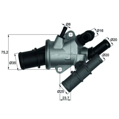 Kuva MAHLE ORIGINAL TI 165 88 Termostaatti FIAT: Punto II Hatchback