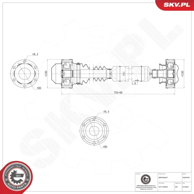 Kuva Vetoakseli ESEN SKV 76SKV031