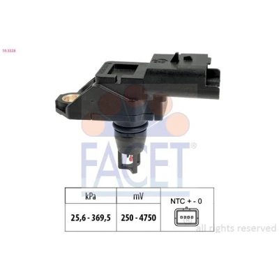 Kuva FACET 10.3328 MAP Sensor FORD: FIESTA 7, 6, 6 Van, CITROËN: Jumper II Bussi, C5 III Farmari, PEUGEOT: 3008 I, 508 I SW