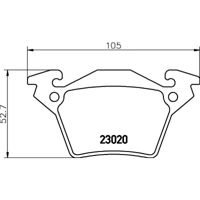 Kuva HELLA 8DB 355 008 641 Jarrupalat Kulumisenilmaisemelle MERCEDES BENZ: Vito Bussi, Van, V sarja