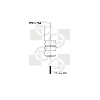 Kuva Imuventtiili BMW, LAND ROVER, MG, ROVER OE 11342247077, LGH101450