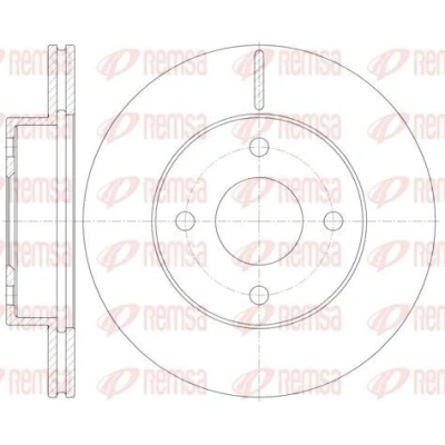 Kuva REMSA Jarrulevy NISSAN: MICRA 2 Etuakseli 237,7mm 18mm 4 Tuuletettu 61131.10 402061F500,4020672B00,BDM721620,DCA6113110,4020672B01 Jarrulevyt