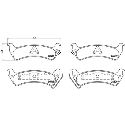 Kuva BREMBO P 37 012 Jarrupalat akustisella kulumavaroittimella Männän lukoilla Ilman tarvikkeita JEEP: Grand Cherokee I