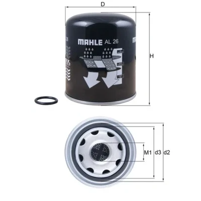 Kuva MAHLE ORIGINAL AL 26 Ilmankuivaus patruuna, paineilmalaite