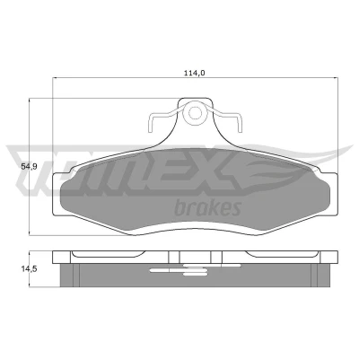 Kuva TOMEX brakes TX 10 81 Jarrupalat Taka akseli CHEVROLET: Nubira Farmari, DAEWOO: Musso