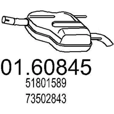 Kuva MTS 01.60845 Takaäänenvaimennin 650 FIAT: Croma II Farmari