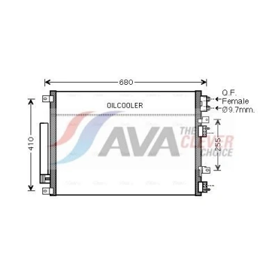 Kuva PRASCO CR5093D Ilmastoinnin Lauhdutin Vedenerottimella 15mm 10mm Alumiini 600mm R134a CHRYSLER: 300C Touring, Sedan