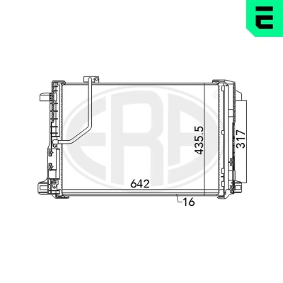 Kuva ERA 667111 Ilmastoinnin Lauhdutin Vedenerottimella MERCEDES BENZ: C sarja T modell, Sedan, GLK