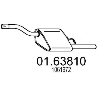 Kuva MTS 01.63810 Takaäänenvaimennin 1020 FORD: Focus Mk1 Farmari