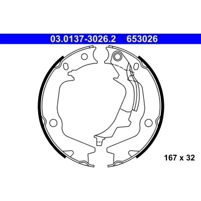 Kuva ATE 03.0137 3026.2 Käsijarrukengät Vivulla