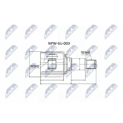 Kuva NTY NPW SU 003 Vetonivel Vaihteiston puoli SUZUKI: Grand Vitara 2 SUV