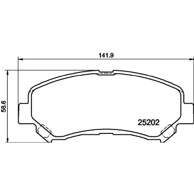 Kuva HELLA 8DB 355 015 911 Jarrupalat Sis. kulumisenilmaisimen Tarvikkeilla NISSAN: Qashqai / Qashqai+2 I, Juke, X Trail
