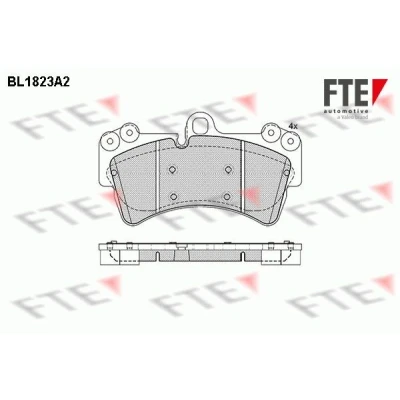 Kuva FTE 9010401 Jarrupalat Etuakseli AUDI: Q7, PORSCHE: Cayenne, VOLKSWAGEN: Touareg I
