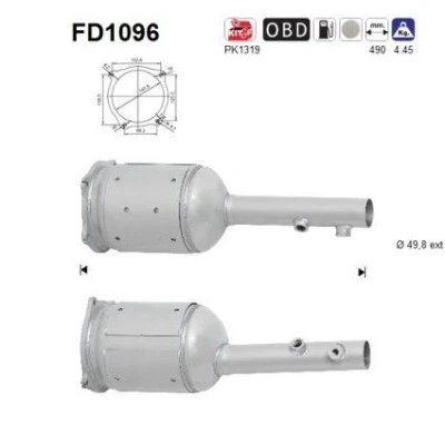 Kuva AS FD1096 Hiukkassuodatin Kordieriitti
