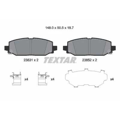 Kuva TEXTAR 2383101 Jarrupalat akustisella kulumavaroittimella Tarvikkeilla JEEP: Wrangler IV
