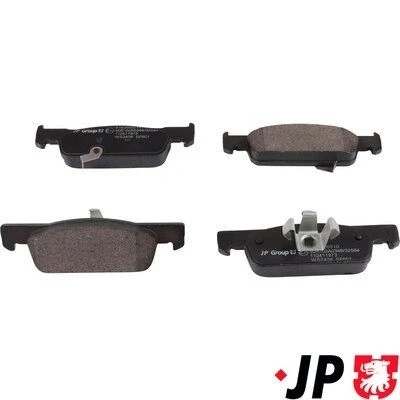 Kuva JP GROUP 4063701210 Jarrupalat Taka akseli akustisella kulumavaroittimella NISSAN: Qashqai / Qashqai+2 I, Leaf II, X Trail, SUZUKI: Grand Vitara 2 SUV