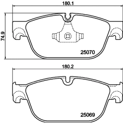 Kuva HELLA 8DB 355 021 141 Jarrupalat Kulumisenilmaisemelle PEUGEOT: 508 I SW, 308 Hatchback, Sedan, CITROËN: C5 III Farmari, 3, C6 Sedan