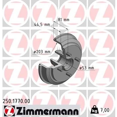 Kuva ZIMMERMANN 250.1770.00 Jarrurumpu 243 FORD: FIESTA 5, Fusion Farmari