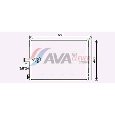 Kuva PRASCO MS5700D Ilmastoinnin Lauhdutin Vedenerottimella 13mm Alumiini 646mm R134a MERCEDES BENZ: E sarja Sedan