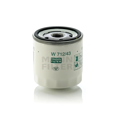 Kuva MANN FILTER W 712/43 Öljynsuodatin 3/4 16 UNF yhdellä peruutuksenestoventtiilillä Ruuvattava suodatin FORD: Escort 6, FIESTA 3, 6