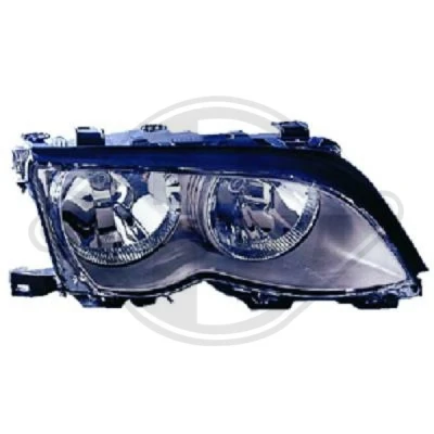 Kuva DIEDERICHS 1215086 Ajovaloumpio Oikea H7/H7 Valokorkeussäätimen moottorilla BMW: 3 Sedan, Touring