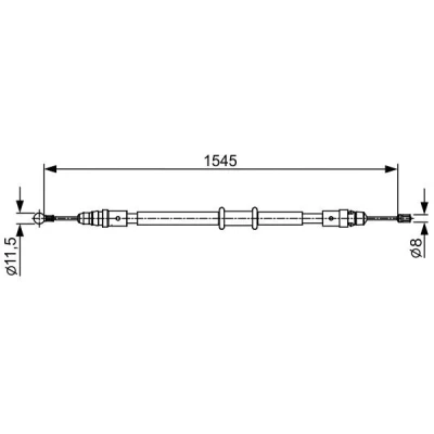 Kuva BOSCH 1 987 482 551 Käsijarruvaijeri 1545