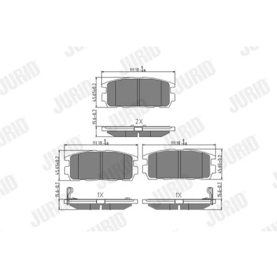Kuva JURID 573386J Jarrupalat akustisella kulumavaroittimella Ilman tarvikkeita CHEVROLET: Captiva, OPEL: Antara