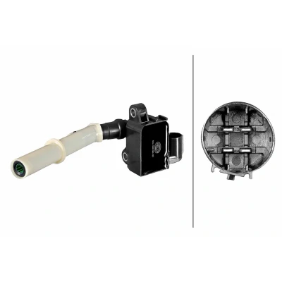 Kuva HELLA 5DA 358 290 121 sytytyspuola 4 napaa 12V COP (syt.tulpan päällä), Sytytystulppakoskettimella, Liitäntä SAE
