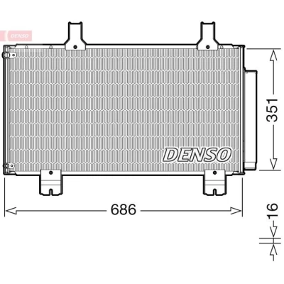 Kuva DENSO DCN40028 Ilmastoinnin Lauhdutin Vedenerottimella R 134a